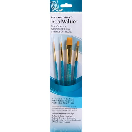 Princeton™ RealValue™ Golden Taklon Piece Brush Set